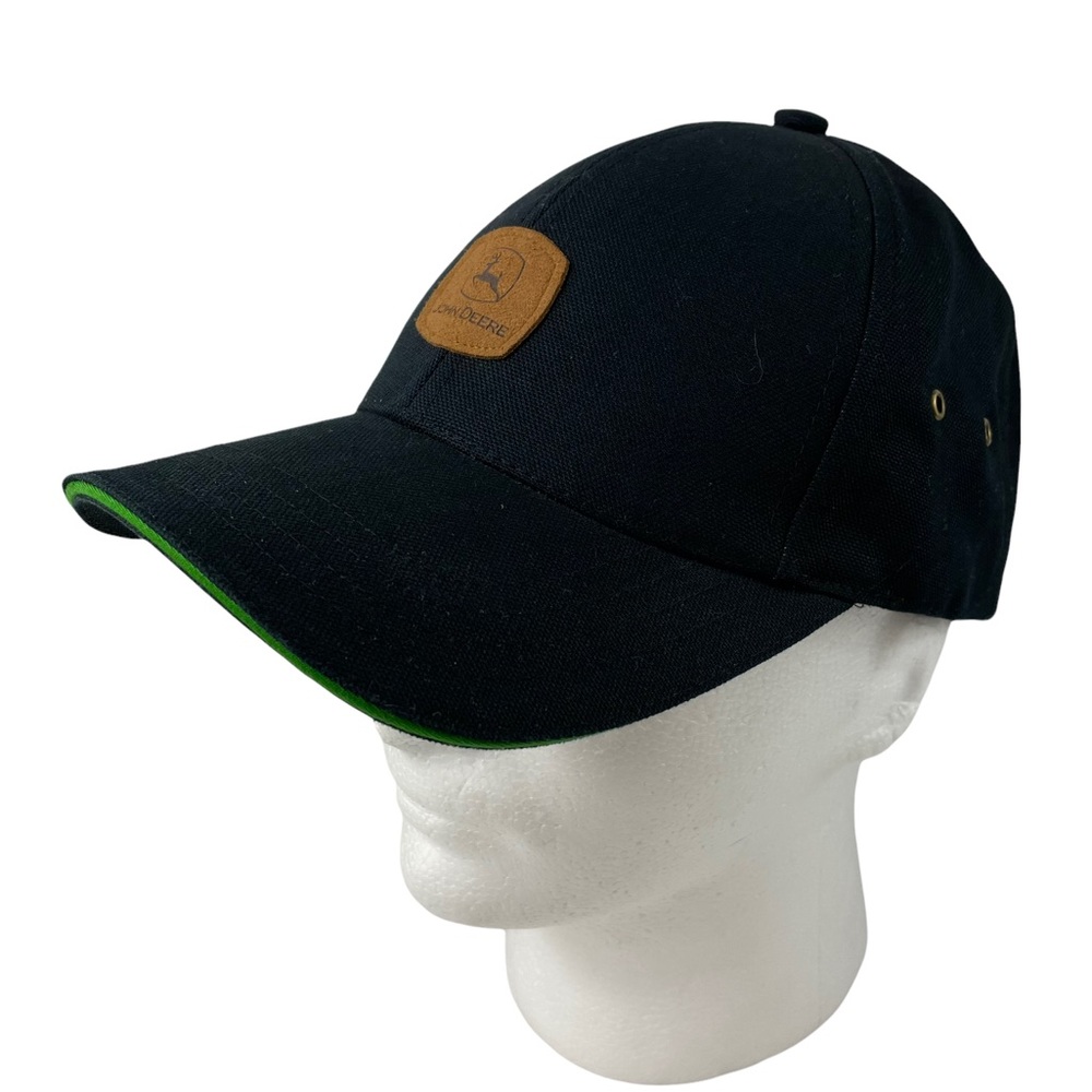 John Deere Leather Patch/Strap Black Baseball Hat… - image 5